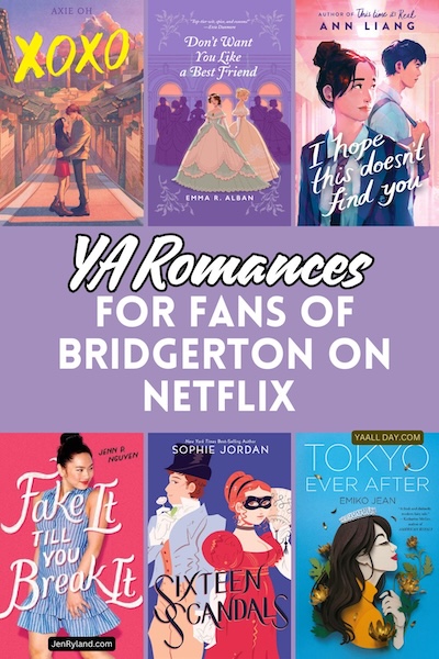 Photo collage of books for fans of Bridgerton on Netflix