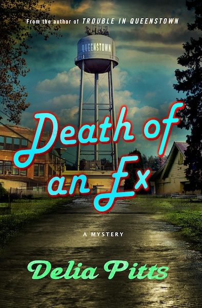 Cover of Death of an Ex which shows a water tower