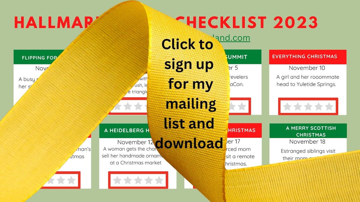 Preview for the Hallmark and Netflix 2023 holiday movie checklist