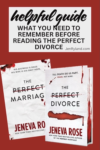 What You Need to Know Before Reading The Perfect Divorce: graphic with the covers of both The Perfect Marriage and The Perfect Divorce