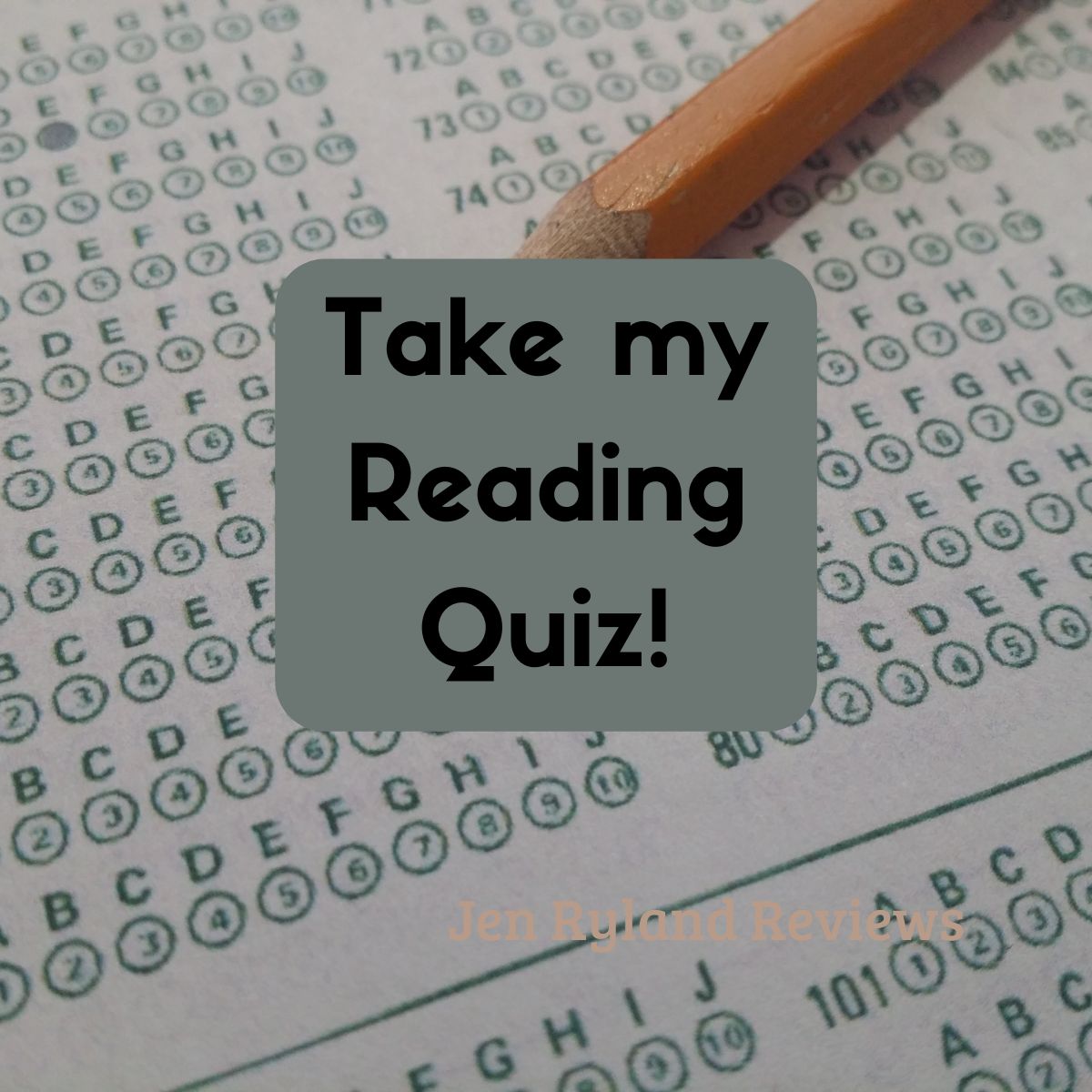 Take my Reading Quiz and find your perfect Mystery Thriller. This graphic shows an old fashioned bubble test answer sheet and a number two pencil.