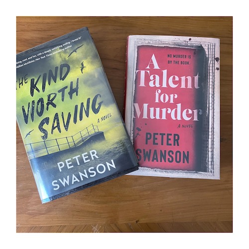 Original photo of copies of A Kind Worth Saving and A Talent for Murder