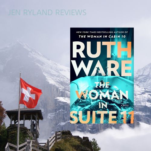 Photo of Woman in Suite 11 over a photo of switzerland