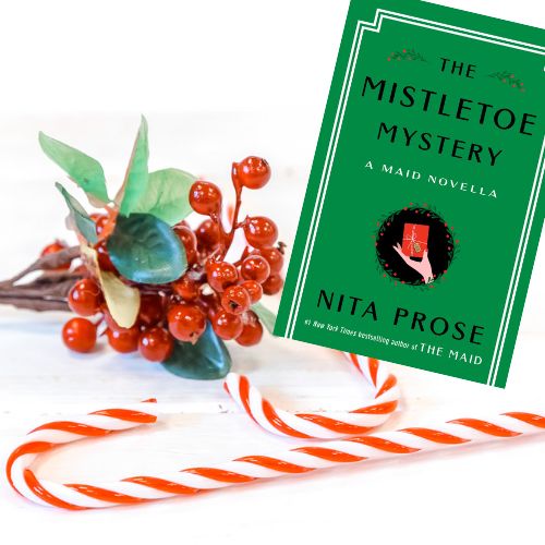 Copy of the Mistletoe Mystery with a sprig of holly and some candy canes
