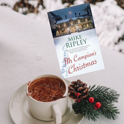 Copy of Mr Camion's Christmas, a 1960s Christmas mystery, next to a cup of cocoa