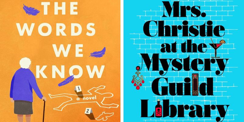 Photo collage of new cozy mystery books for summer 2025 featuring quirky detectives