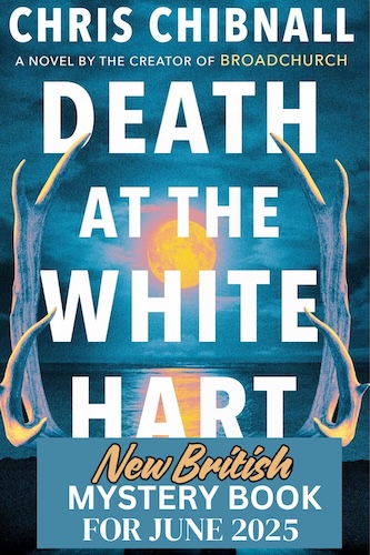 Cover o fDeath at the White Hart, which shows antlers around a blue background