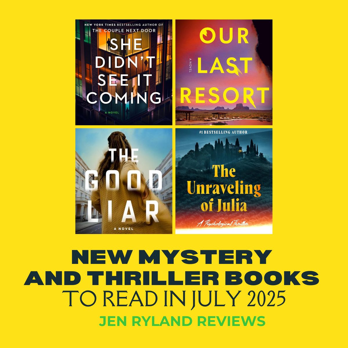 Brand new Mystery and Thriller Books for July 2025