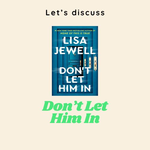 Cover of Don't Let Him in which features a blue door