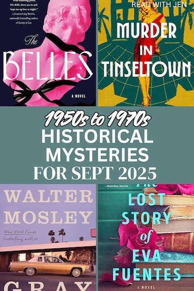 Photo collage of 1950s to 1970s Mysteries for Sept 2025