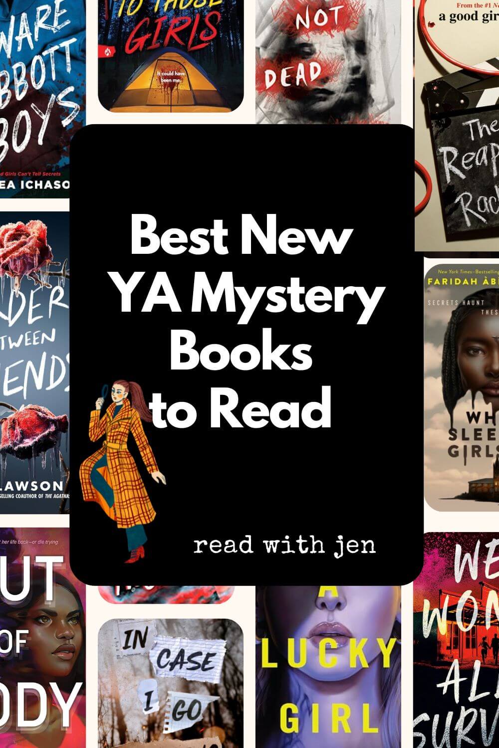 Photo collage of some of the best new YA Mystery books to read