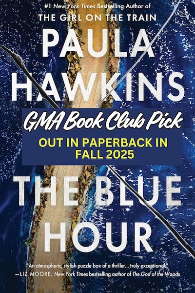 Cover of Blue Hour which shows a small spit of land from overhead