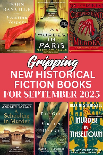 Photo Collage of New Historical Fiction Novels September 2025