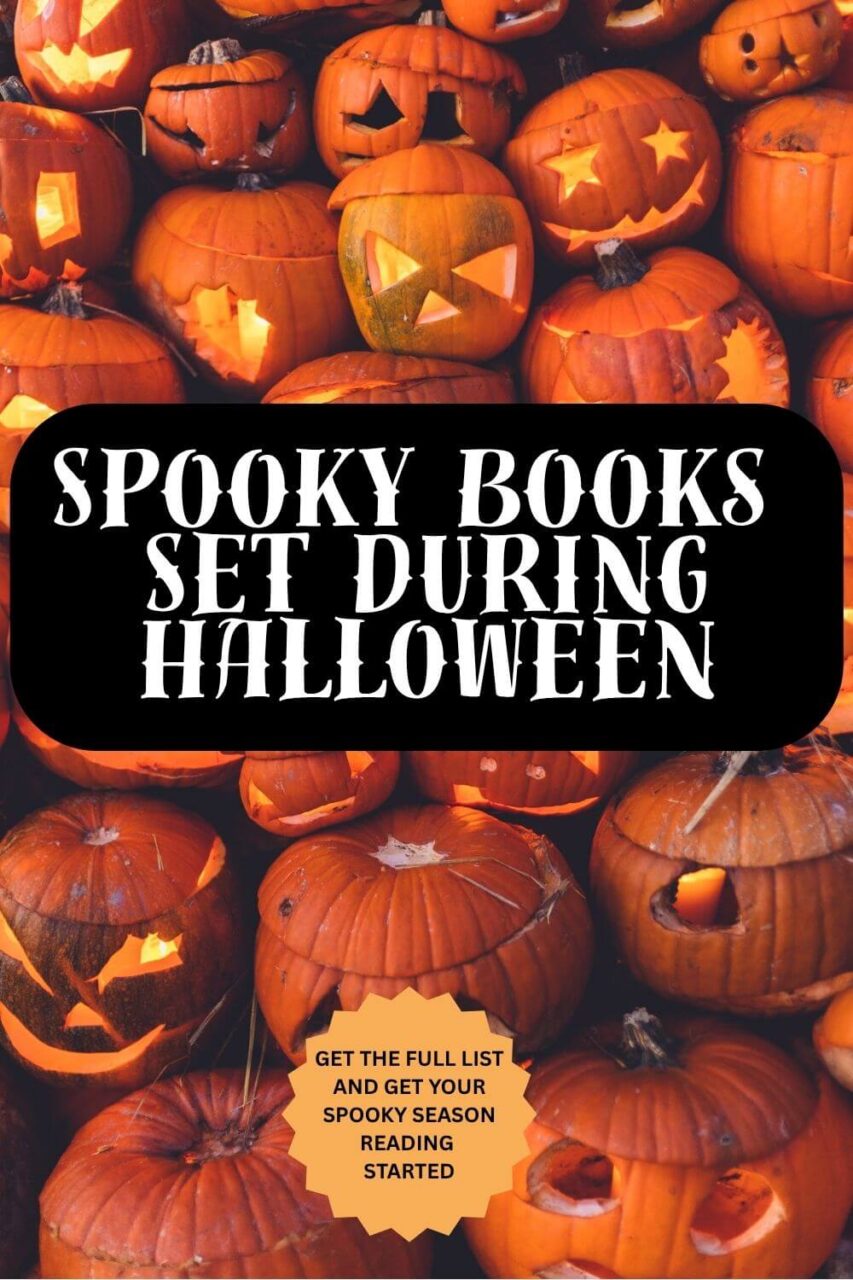 SPOOKY BOOKS SET DURING HALLOWEEN: a pile of carved pumpkins