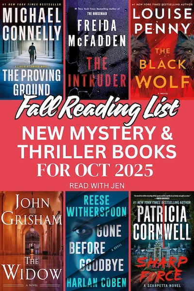Photo collage of the major new mystery and thriller titles for fall 2025