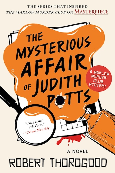 Mysterious Affair of Judith Potts: magnifying glass, crossword puzzle, orange ink