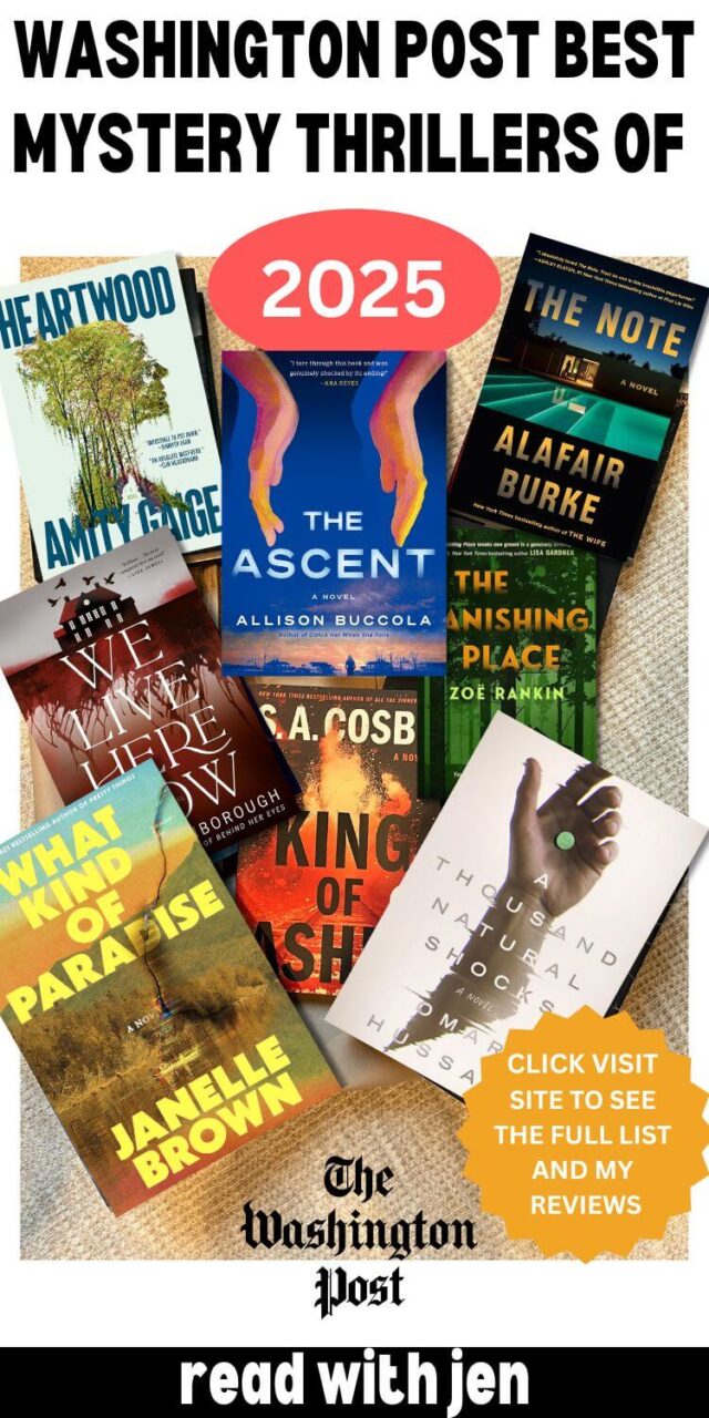 Photo collage of some of the Washington Post Best Mystery and Thriller Books of 2025