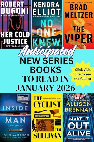 Photo Collage of New Series Mystery Books in January 2026