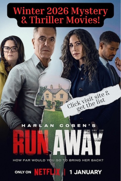 Movies poster for Run Away a new winter 2026 movie based on the 2019 book by Harlan Coben