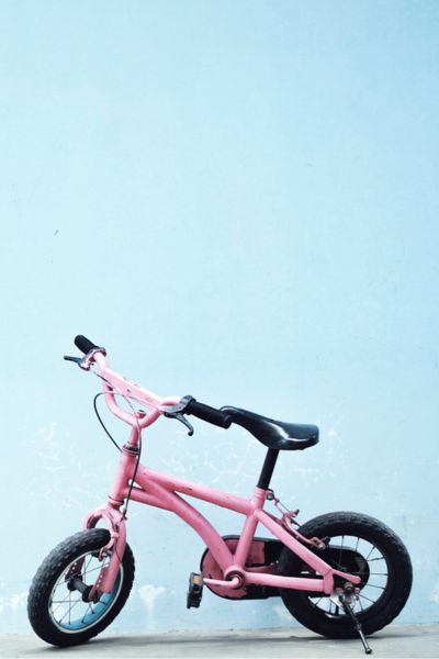 Pink child's bike