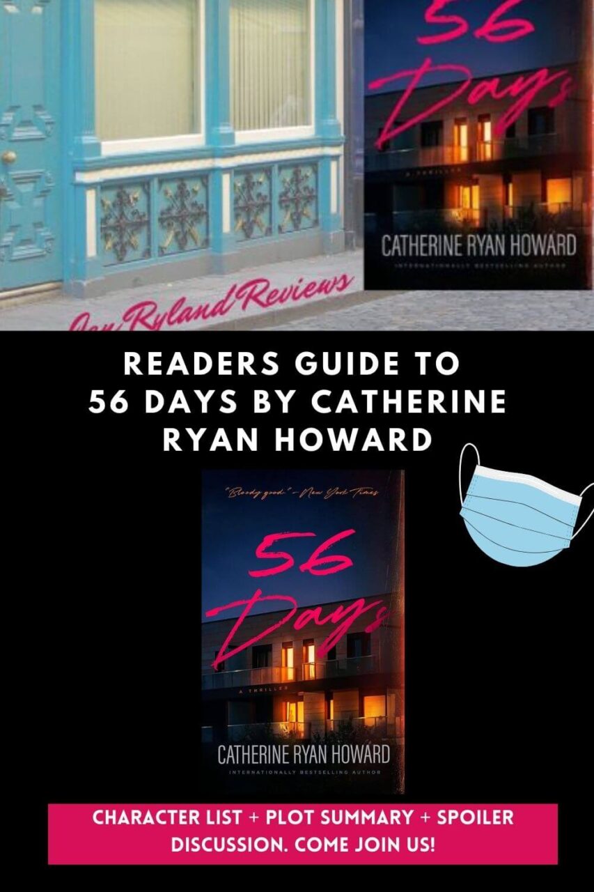 Copy of 56 Days over a street scene, and then on a black background