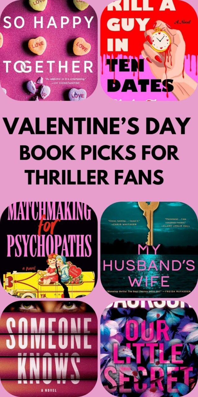 Valentine's Day book picks for thriller fans: a photo collage