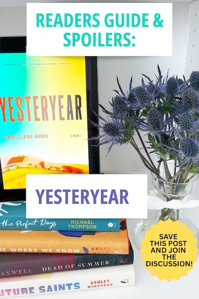 Photo of Yesteryear on a stack of books next to a jar of thistles