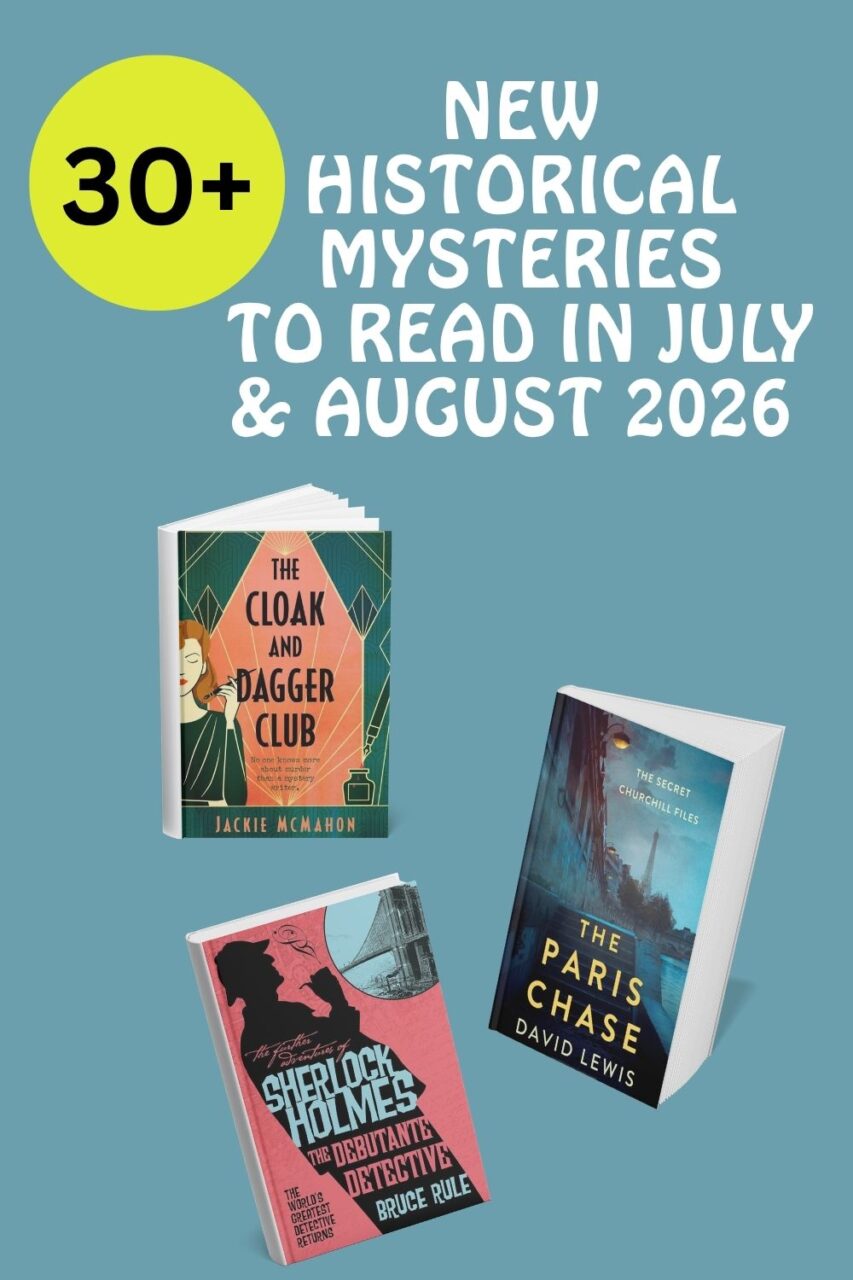 Photo collage of 20+ new historical mysteries for July and August 2026
