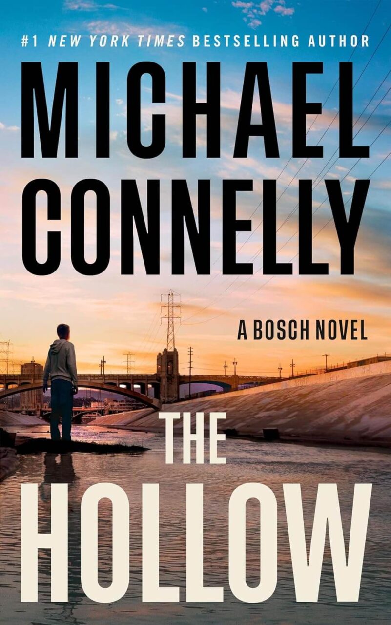Cover of the Hollow which shows a man looking at a bleak LA landscape