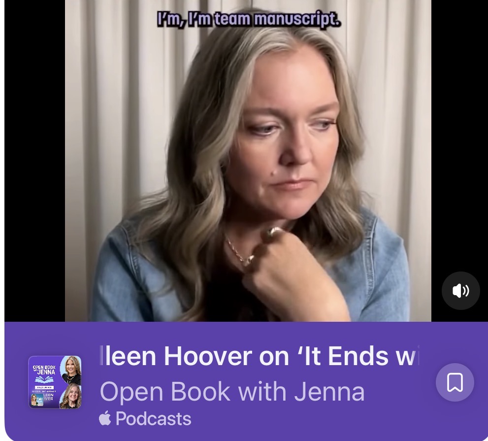 Colleen Hoover being interviewed on Open Book by Jenna Bush
