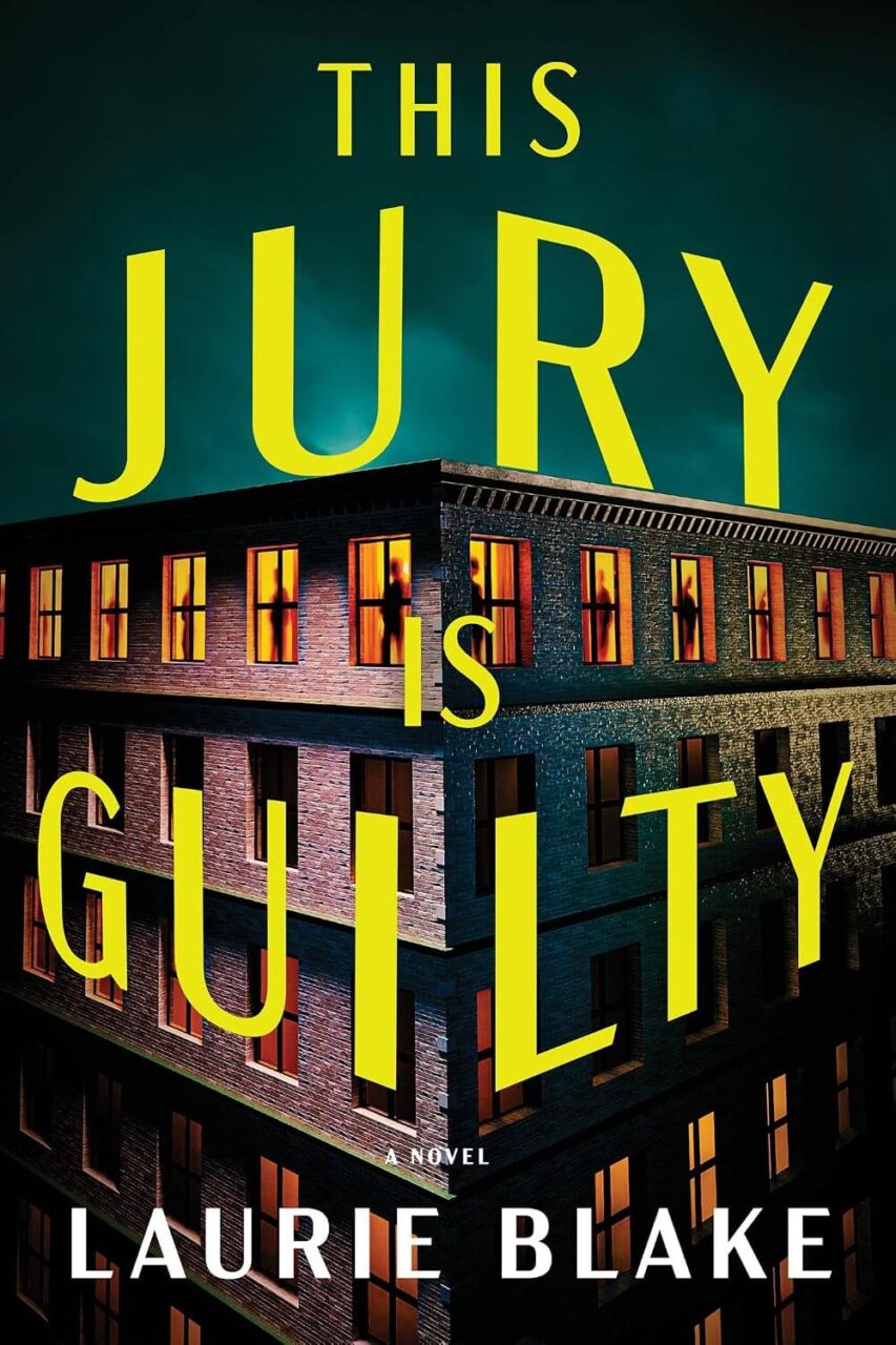 Cover of The Jury is Guilty which shows a c courthouse at night