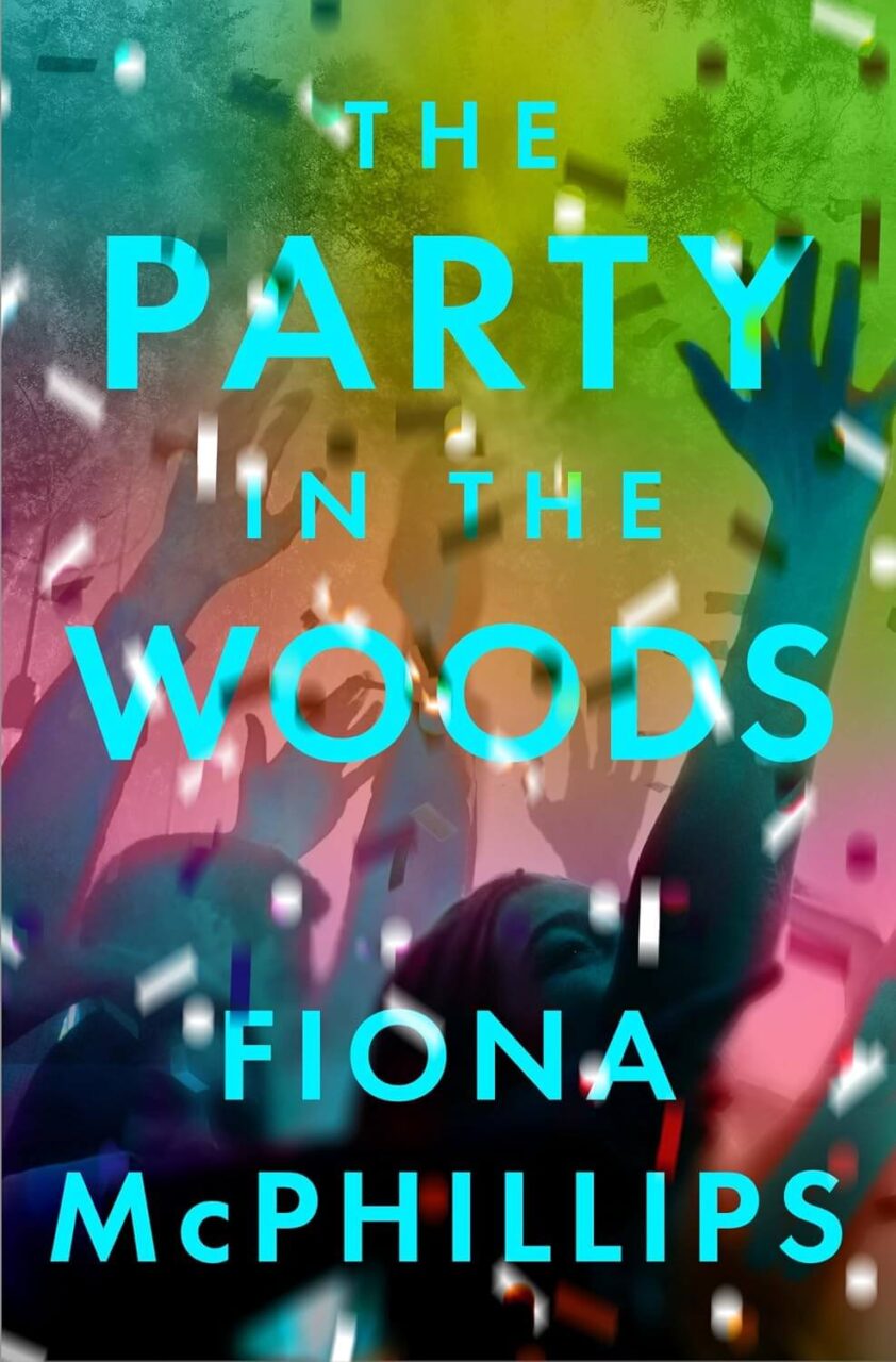 Cover of Party in the Woods which shows two shadowy figures with their hands in the air